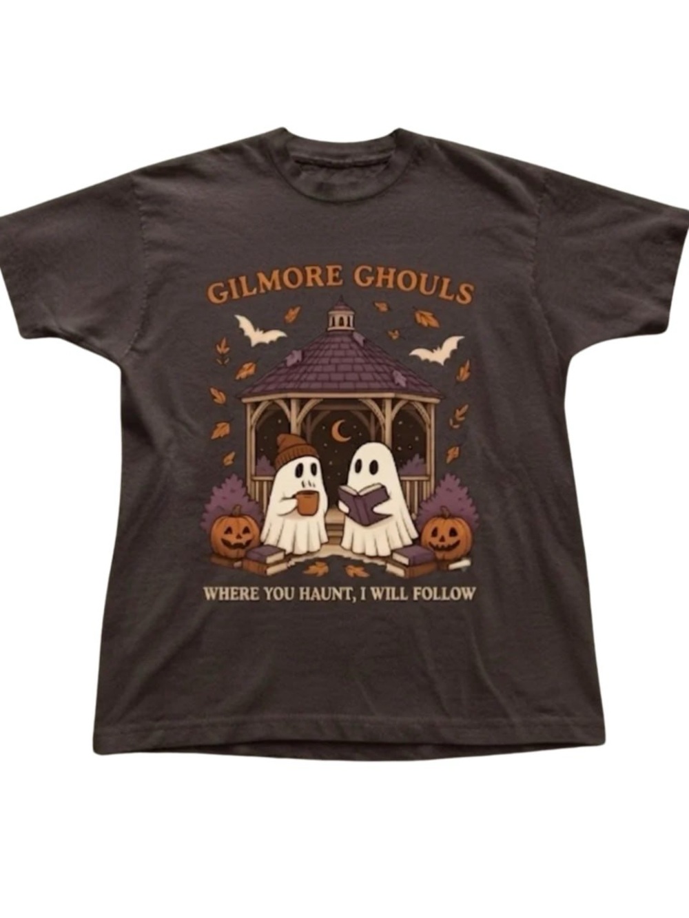 Brown Gilmore Ghouls Halloween Short Sleeve Tee